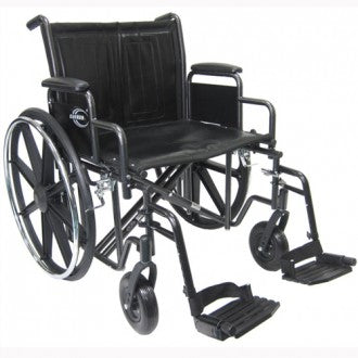 Commercial Use Wheelchair with Anti-Bacterial Double-Padded Vinyl