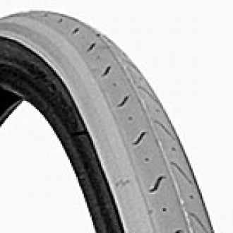 Pneumatic Wheelchair Tire (27" x 1") ~ Lt Grey/Blackwall, 100 PSI