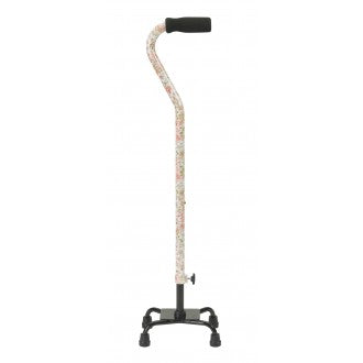 Drive Small Base Quad Cane with Foam Rubber Hand Grip