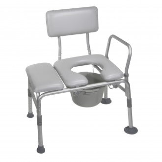 Drive Padded Seat Transfer Bench with Commode Opening