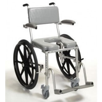 Multichair Manual Commode/Shower Wheelchair with 24" Quick Release Wheels