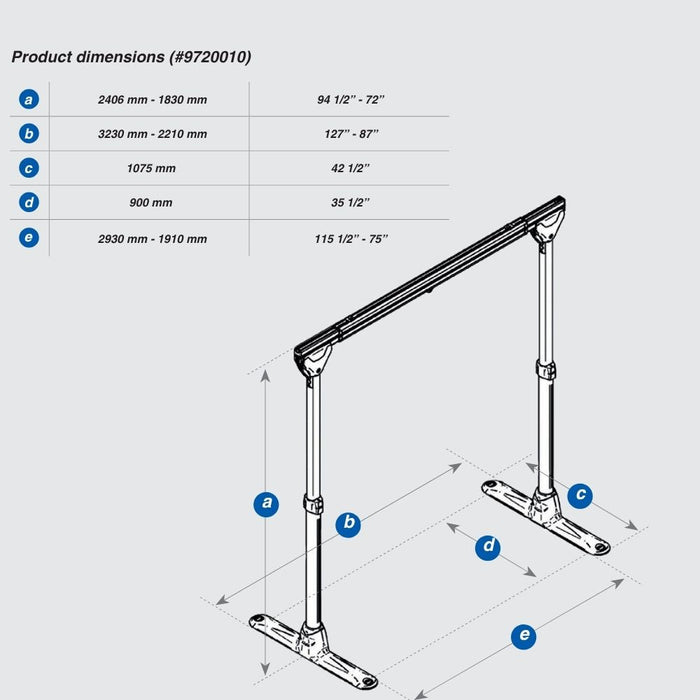 Easytrack FS 2-Post Free Standing Track Lift System