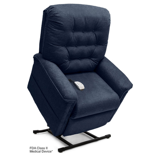 Pride Heritage LC-358M medium lift chair in Cloud 9 Pacific, three-quarter view