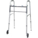 Drive steel two-button folding walker with wheels
