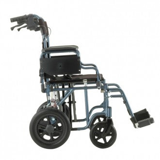 Nova Transport Chair with 12″ Rear Wheels and Removeable Arms