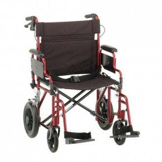 Nova Transport Chair with 12″ Rear Wheels and Removeable Arms