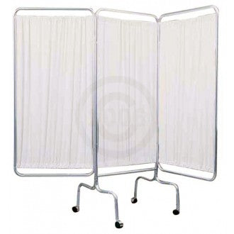 Three Panel Privacy Screen with Wheels