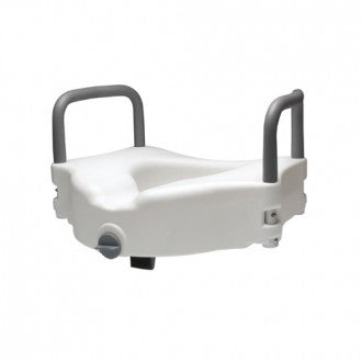 Lumex Locking Raised Toilet Seat w/ Removable Armrests