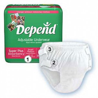 Depend Super Plus Adjustable Underwear — Medsupplynow