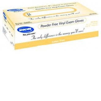 Invacare Powder-Free Vinyl Exam Gloves (100 count box or case)