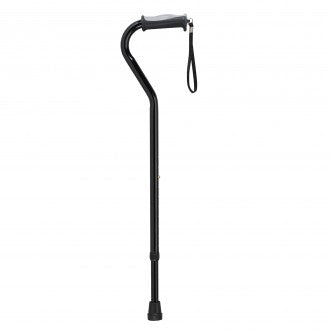 Drive Adjustable Height Offset Handle Cane with Gel Grip