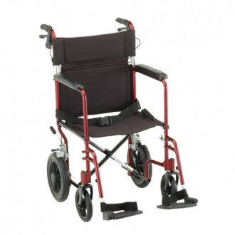 Nova Transport Chair with 12″ Rear Wheels and Fixed Arms