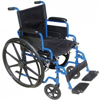 Blue Streak Wheelchair w/ Flip-Back Arms