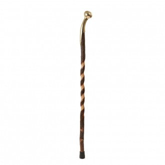 Free-Form Twisted Hickory Hame Top Walking Cane
